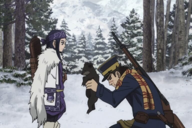 Saichi Sugimoto and Asirpa from the anime Golden Kamuy.