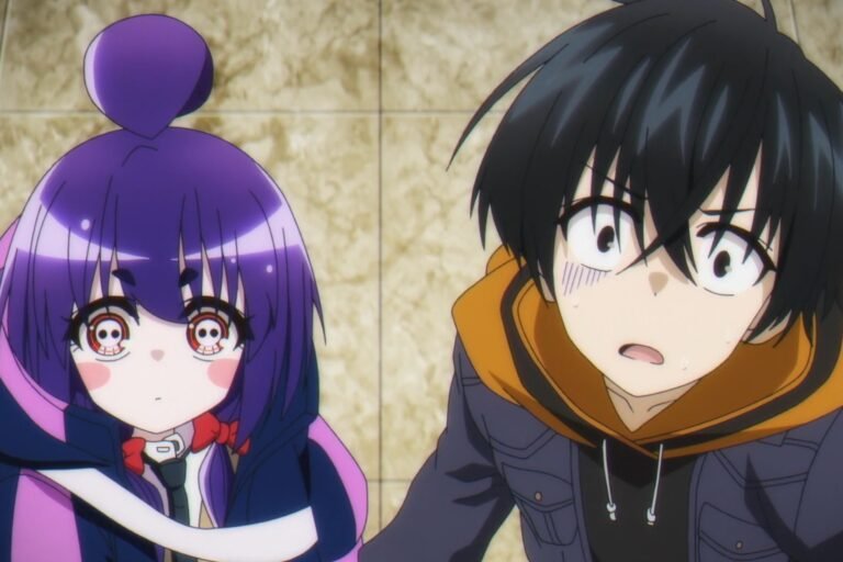 Yayoi Houzuki and Keitarou Gentouga from the anime Dark Gathering.