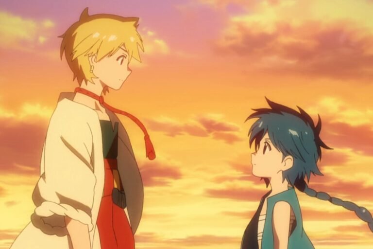 Aladdin and Alibaba Saluja from the anime Magi: The Labyrinth of Magic.