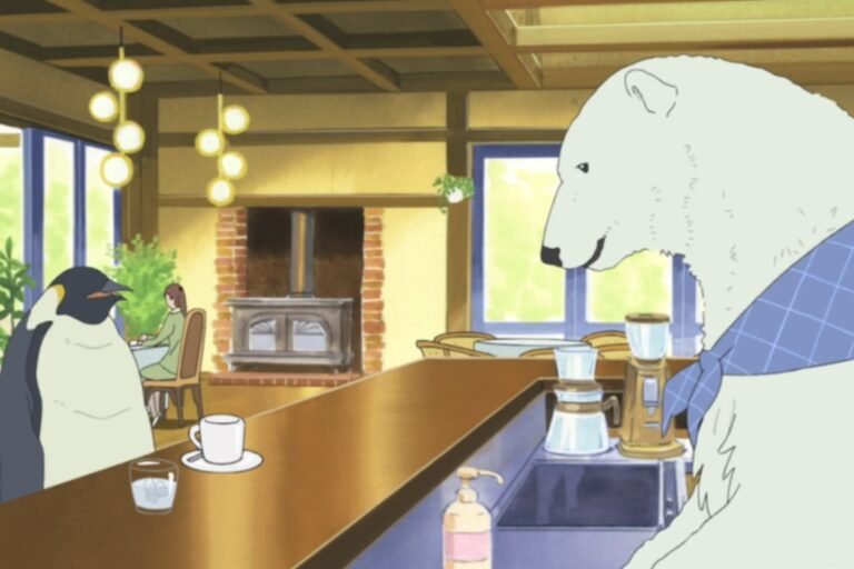 Shirokuma and Penguin from the anime Polar Bear Cafe.