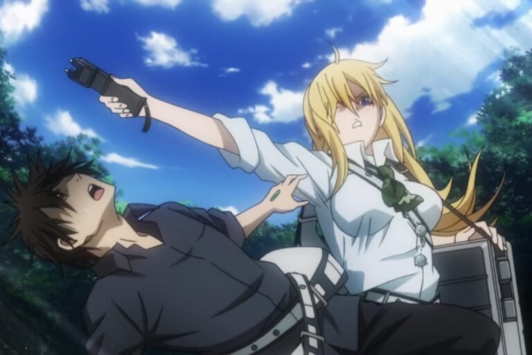 Ryouta Sakamoto and Himiko from the anime Btooom!