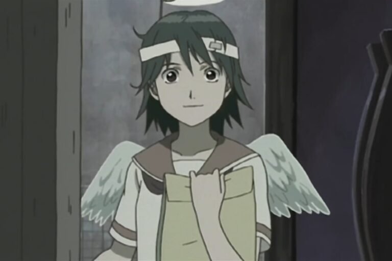 Rakka from the anime Haibane Renmei.