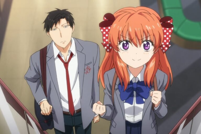 Chiyo Sakura and Umetarou Nozaki from the anime Monthly Girls' Nozaki-kun.