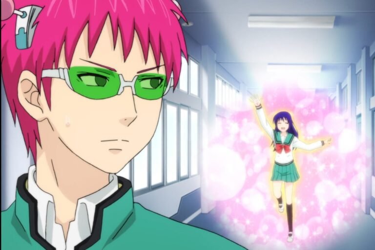 Kusuo Saiki and Kokomi Teruhashi from the anime The Disastrous Life of Saiki K.