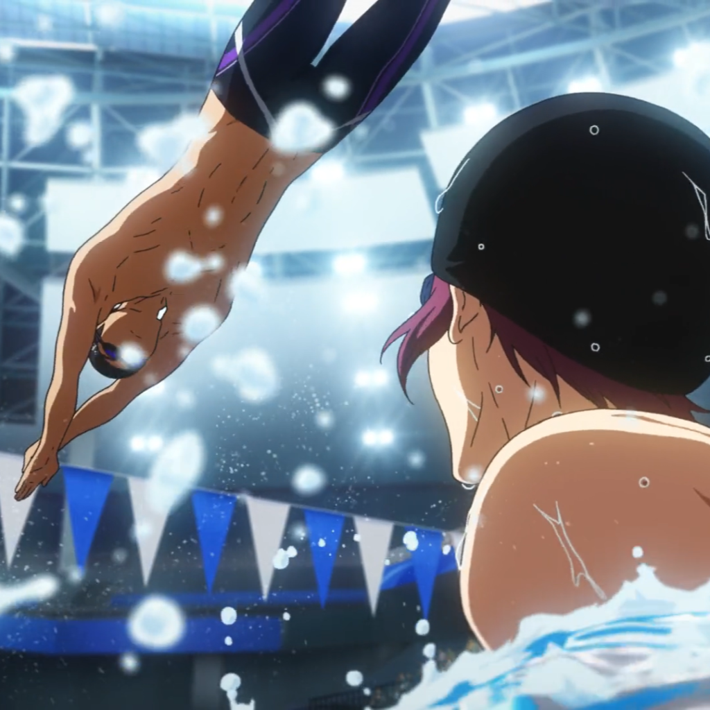 Rin Matsuoka and Haruka Nanase from the anime Free! Movie 5: The Final Stroke - Kouhen.