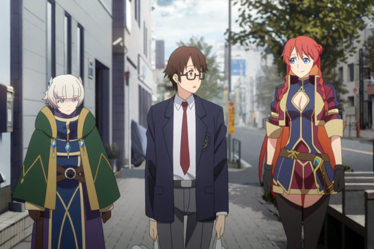 Meteora Österreich, Souta Mizushino, and Selesia Upitiria from the anime Re:Creators.