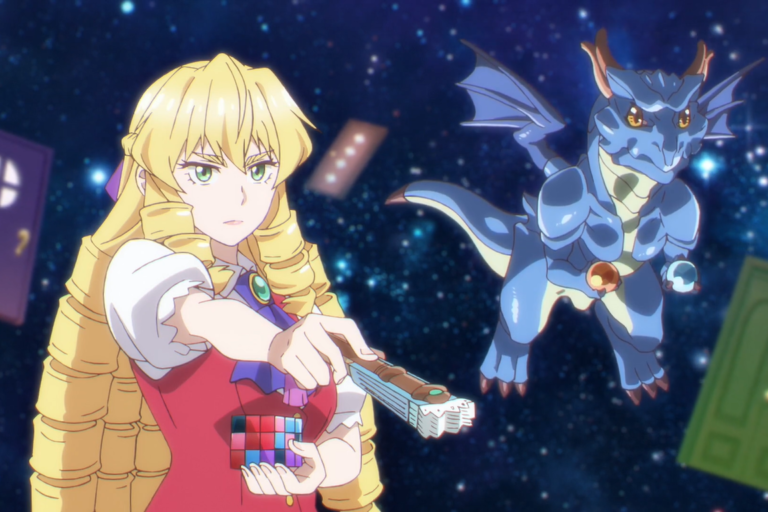 Grace Auvergne and Orion from the anime From Bureaucrat to Villainess: Dad's Been Reincarnated!