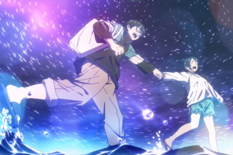 Isaki Magari and Ganta Nakami from the anime Insomniacs After School.