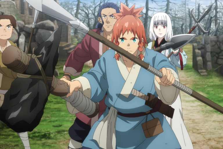 Kai, Jose, and Manso in action from the anime Teogonia.